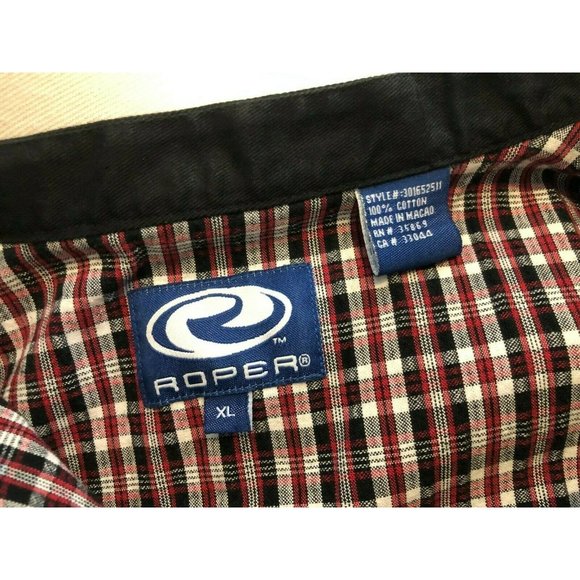 Roper Mens Plaid shirt size XL‎ Extra Large Western - Picture 4 of 7